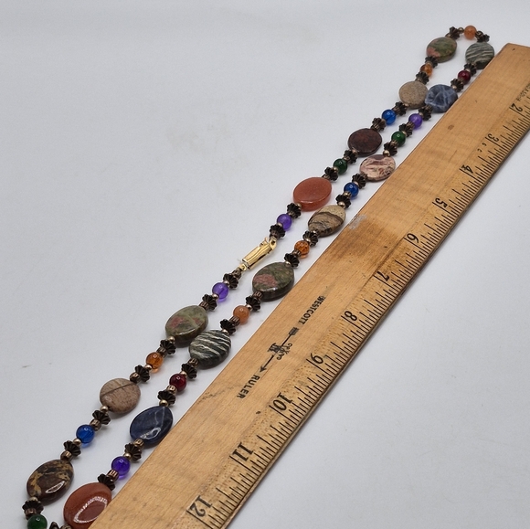 Multicolor Artisan Made Glass Beaded Necklace. Its Just Plain Gorgeous! - Picture 3 of 7